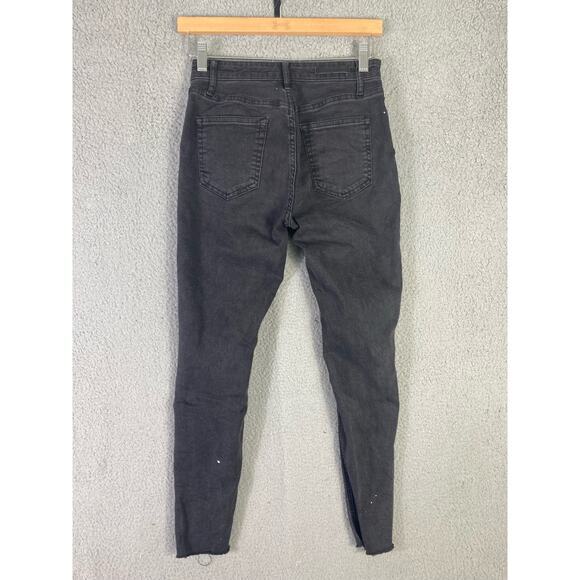 Kootinsen Women's Distressed‎ Tapered Skinny Jeans Black Size 2 - Picture 7 of 10